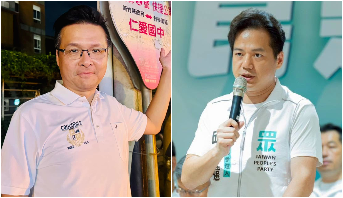 國民黨竹縣議員吳旭智(左)、民眾黨前新竹副市長邱臣遠(右)。(翻攝吳旭智、邱臣遠臉書)