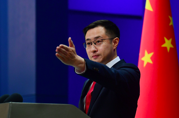 中國外交部發言人林劍。(翻攝中國外交部官網)