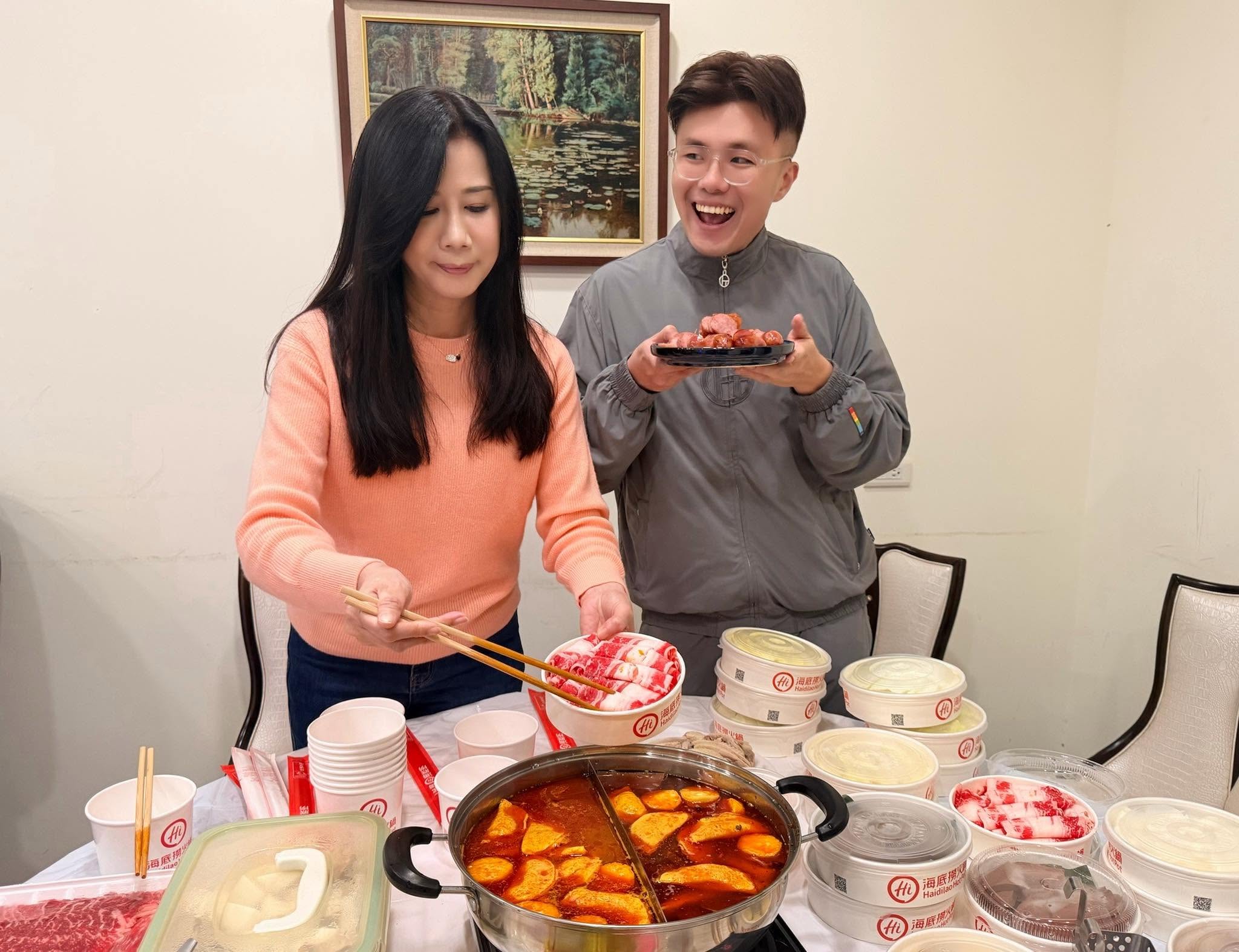 萬美玲透露佀廣洋從小身形圓潤,因體位問題未能服義務役。(翻攝自萬美玲臉書)