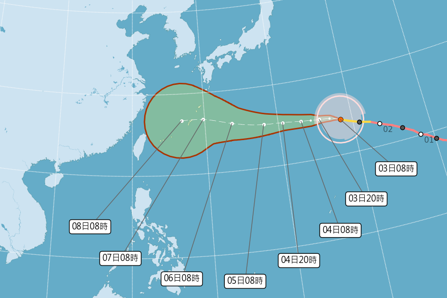 中颱白海豚逼近！5縣市暴風侵襲率破3成　最快週五發海警