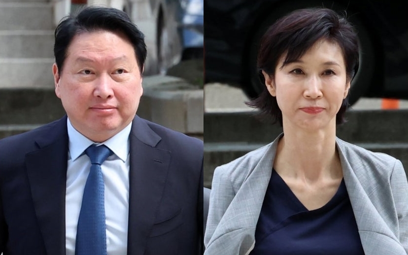 南韓SK集團會長崔泰源與前總統盧泰愚之女盧素英的「世紀離婚案」,歷經長達9年法律攻防後,終於迎來關鍵判決。(翻攝自北韓日報)