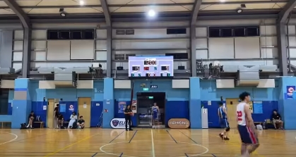 台灣籃球賽出人命。(翻攝Elite Basketball League 中壢場YT)