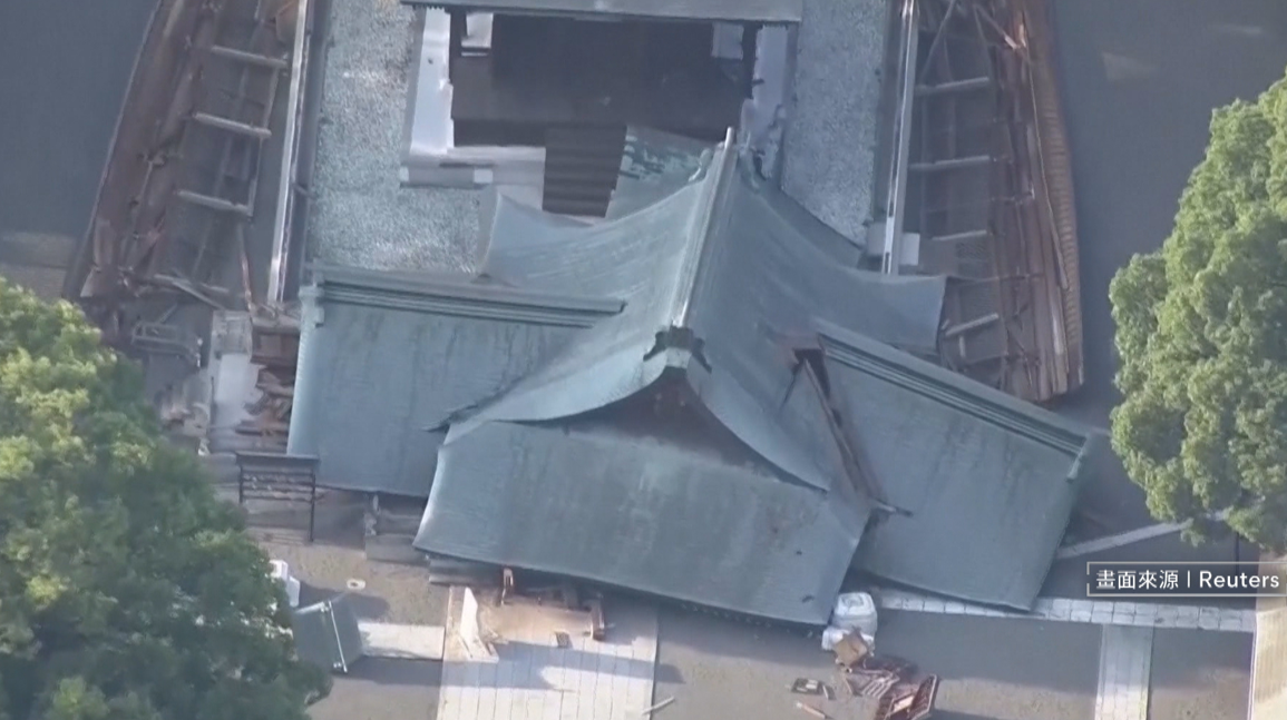 熊本強震重災！永旺驚爆內部曝　煙囪塌路斷山崩2／熊本強震災情慘重！橋斷、路裂、房倒　「熊本城」牆27處塌