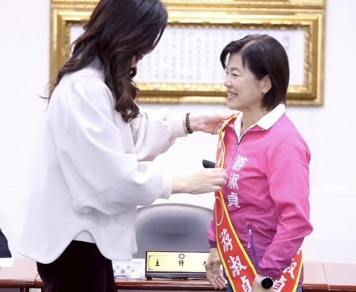 國民黨花蓮縣長參選人游淑貞AI片遭質疑侵權。(翻攝自游淑貞臉書)