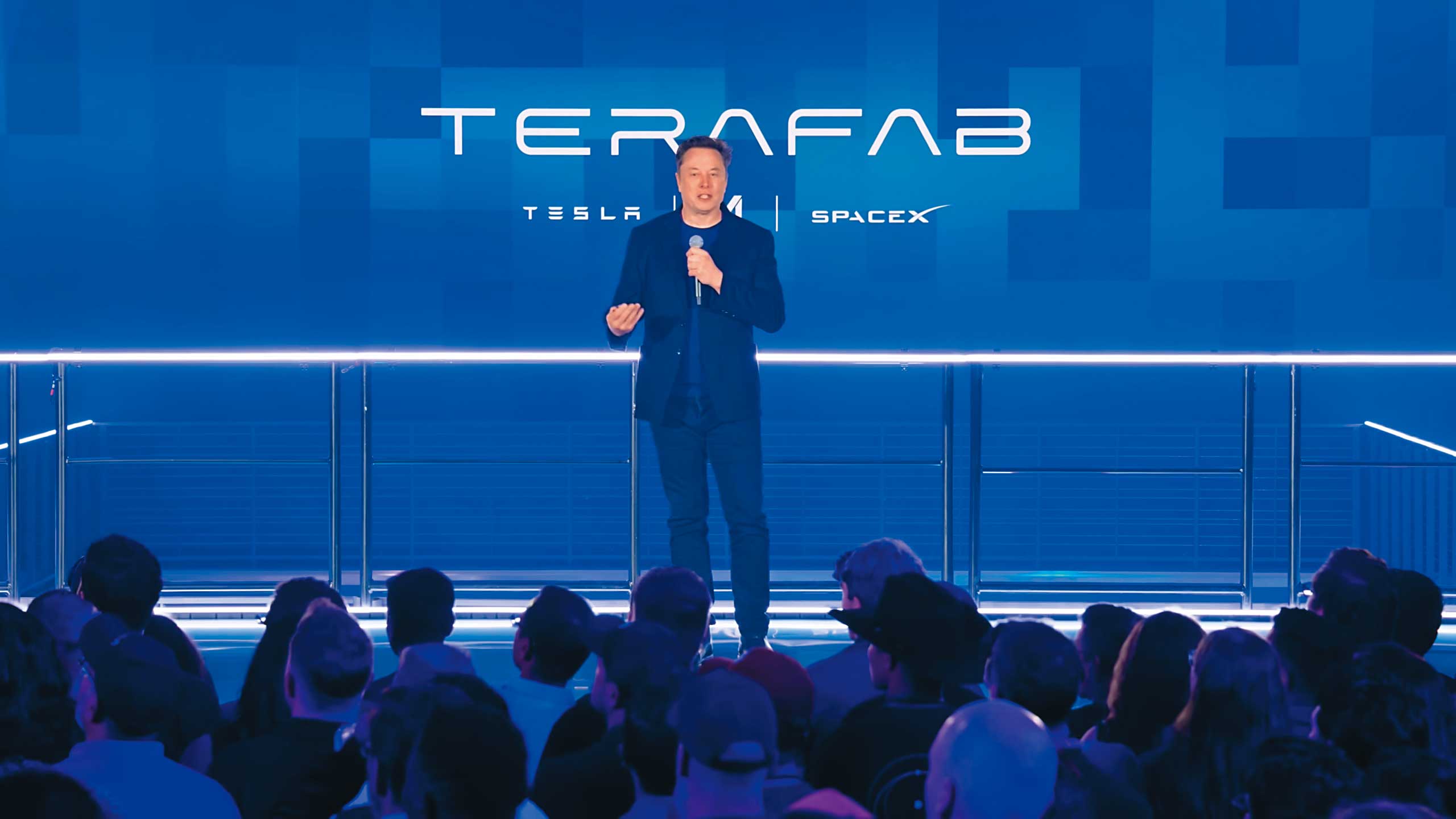 SpaceX與特斯拉創辦人馬斯克計畫打造巨型晶片製造廠Terafab。(翻攝Tesla YouTube)