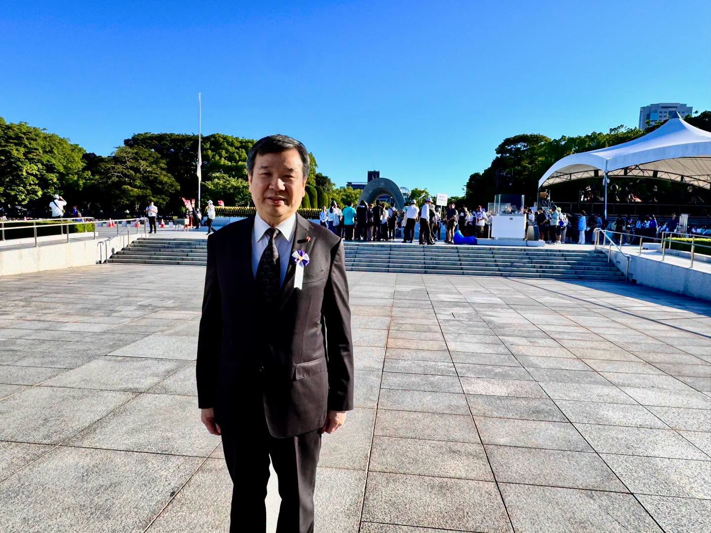 日本長崎原爆和平紀念典禮今登場,台灣駐日代表李逸洋透露未出席原因。(翻攝自李逸洋臉書)