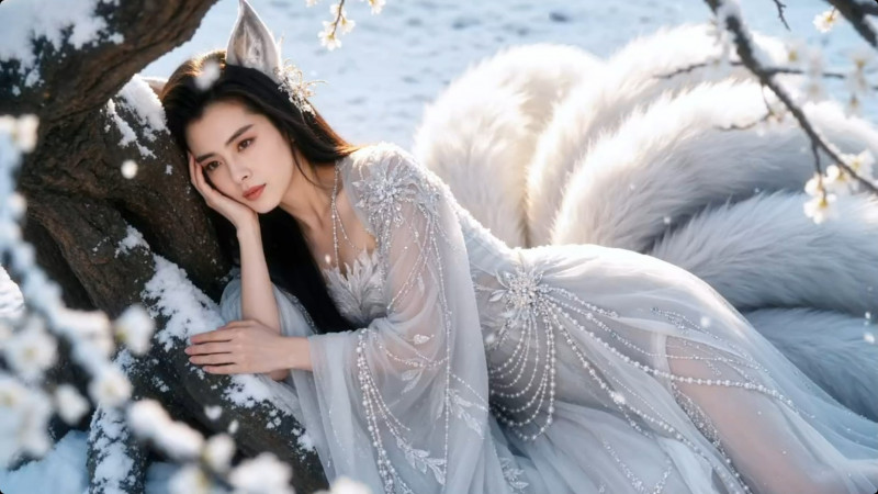 AI重現王祖賢《倩女幽魂》經典「聶小倩」造型,熟悉容貌再現。翻攝自微博