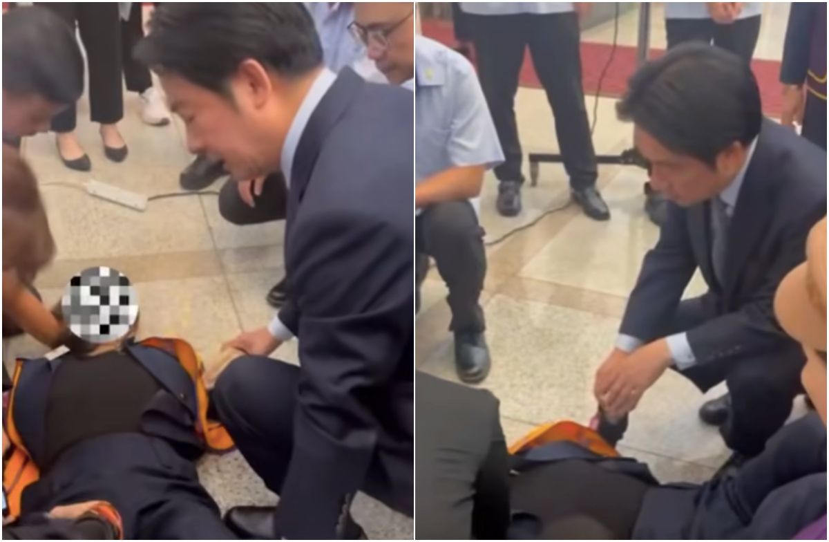 綠委邱議瑩在社群曝光今早在總統府發生的意外插曲。(翻攝登真-邱議瑩臉書粉專)