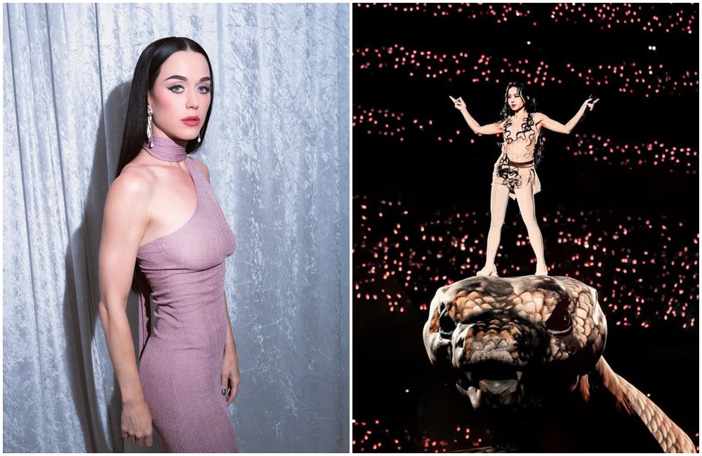 凱蒂佩芮(左圖)為蔡依林的演唱會舞台按讚(右圖)。(翻攝katyperry IG/thesquareddivision IG)
