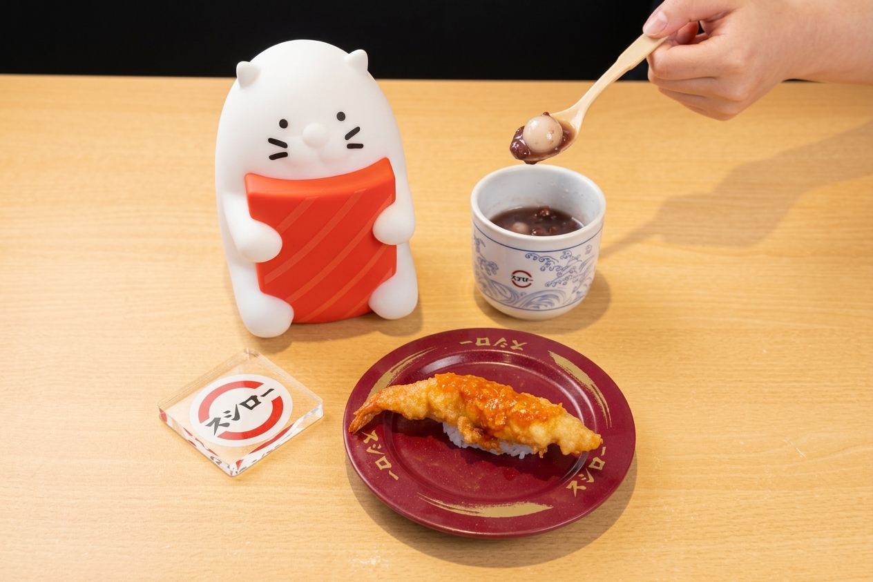 壽司郎中秋推出限定美食「乾燒辣醬軟殼蝦」,抽獎活動有機會獲得「萌抱壽司小夜燈」。(品牌提供)