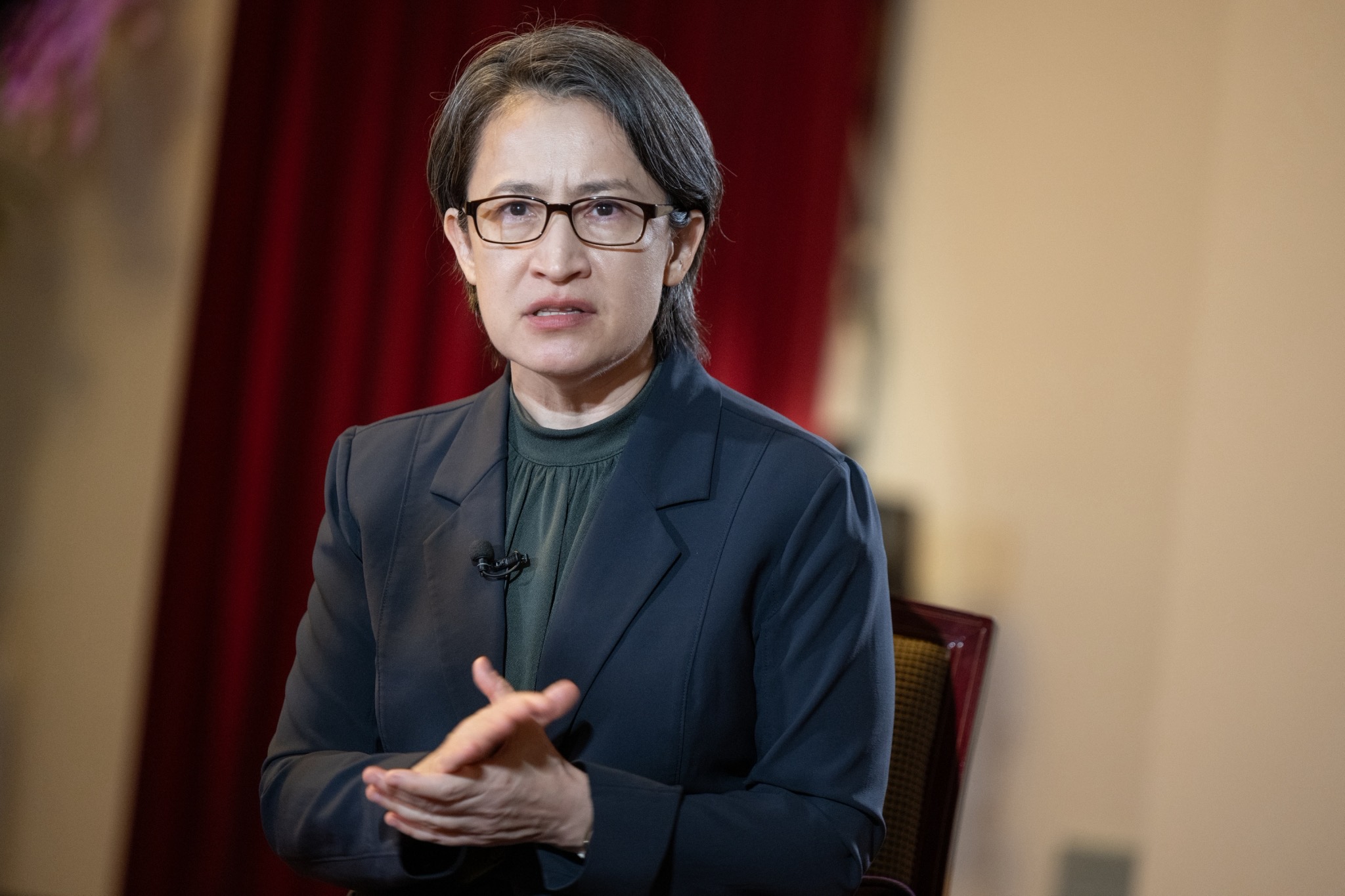 副總統蕭美琴日前接受專訪,對台灣無人機產業與國防建設等議題發表看法。(總統府提供)