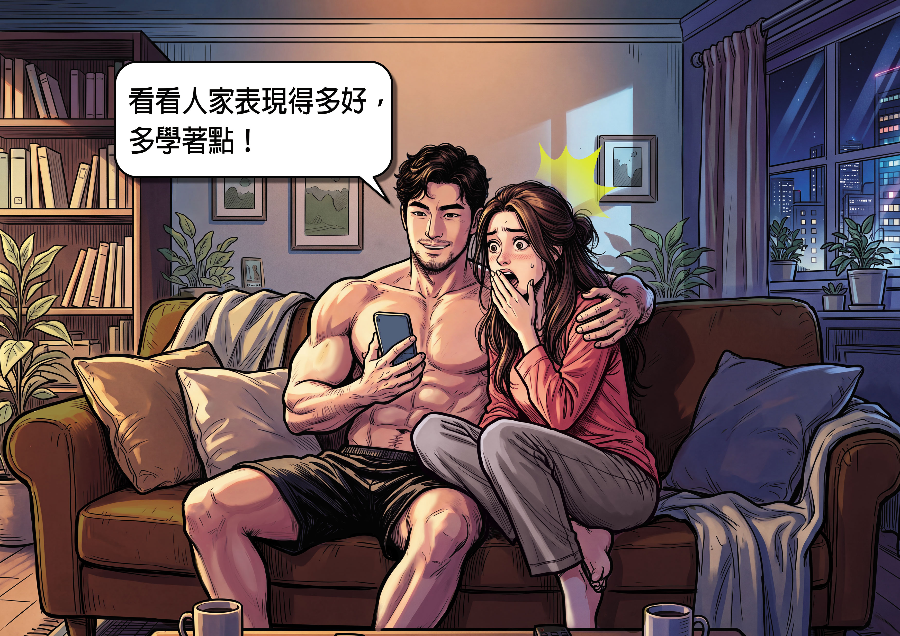 書記官游立綸(左)秀出與AV女優合拍的性愛片,要女友多學著點!