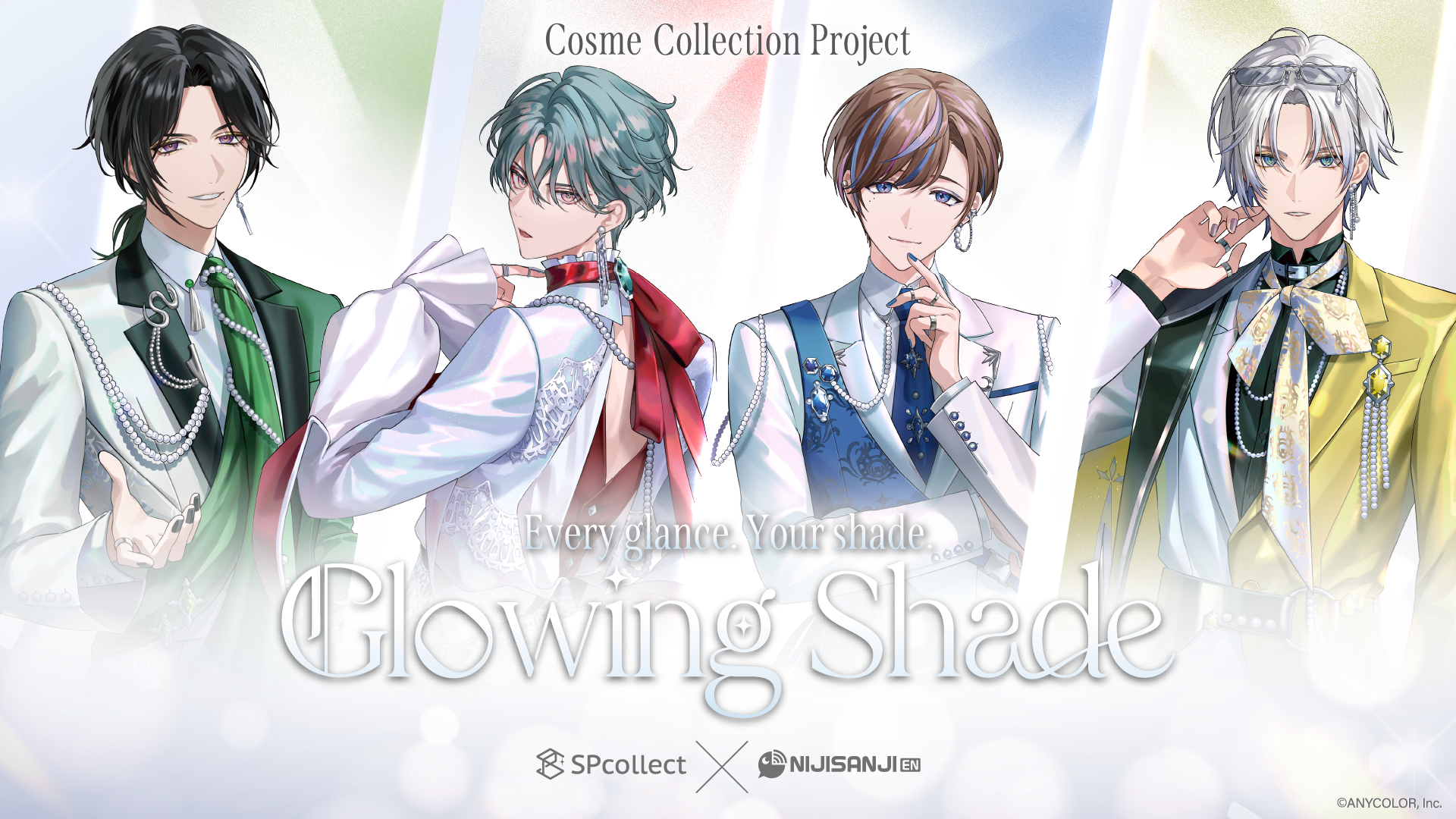 SPcollect × NIJISANJI EN 聯名彩妝系列「Glowing Shade」第二彈今天正式開放預購。(IPmixer提供)