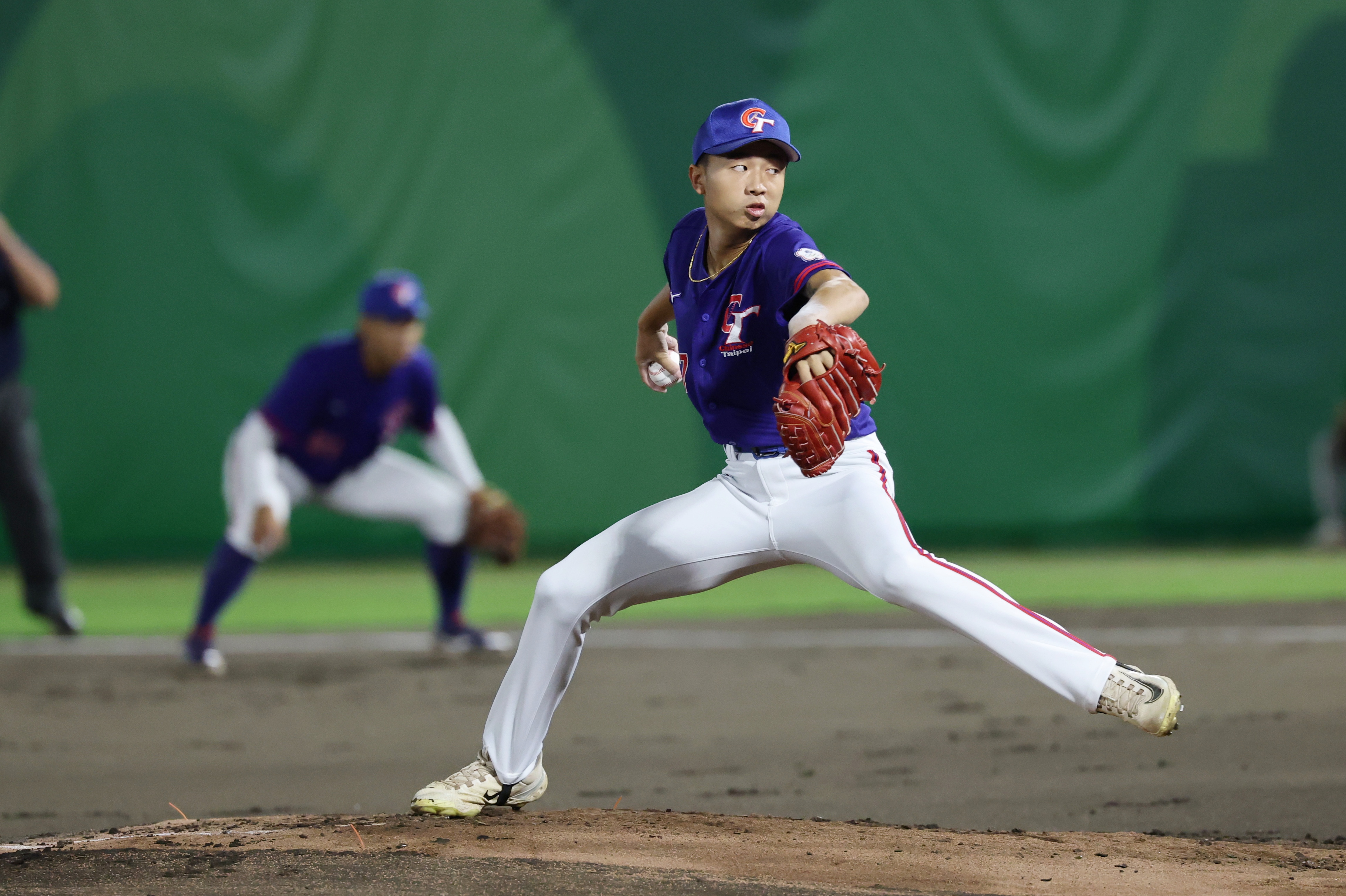林佾葳主投5局僅被敲1支安打。(中華奧會提供)