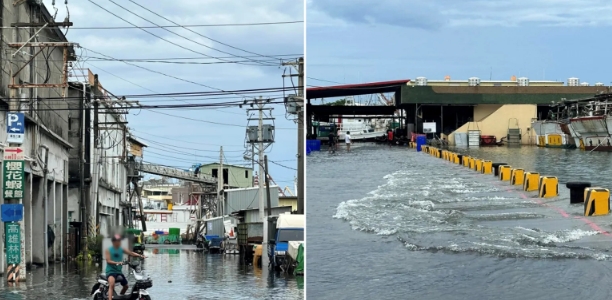 年度大潮將至,部分沿海地區需防海水倒灌、淹水等現象。(翻攝臉書社團《東港好厝邊》)