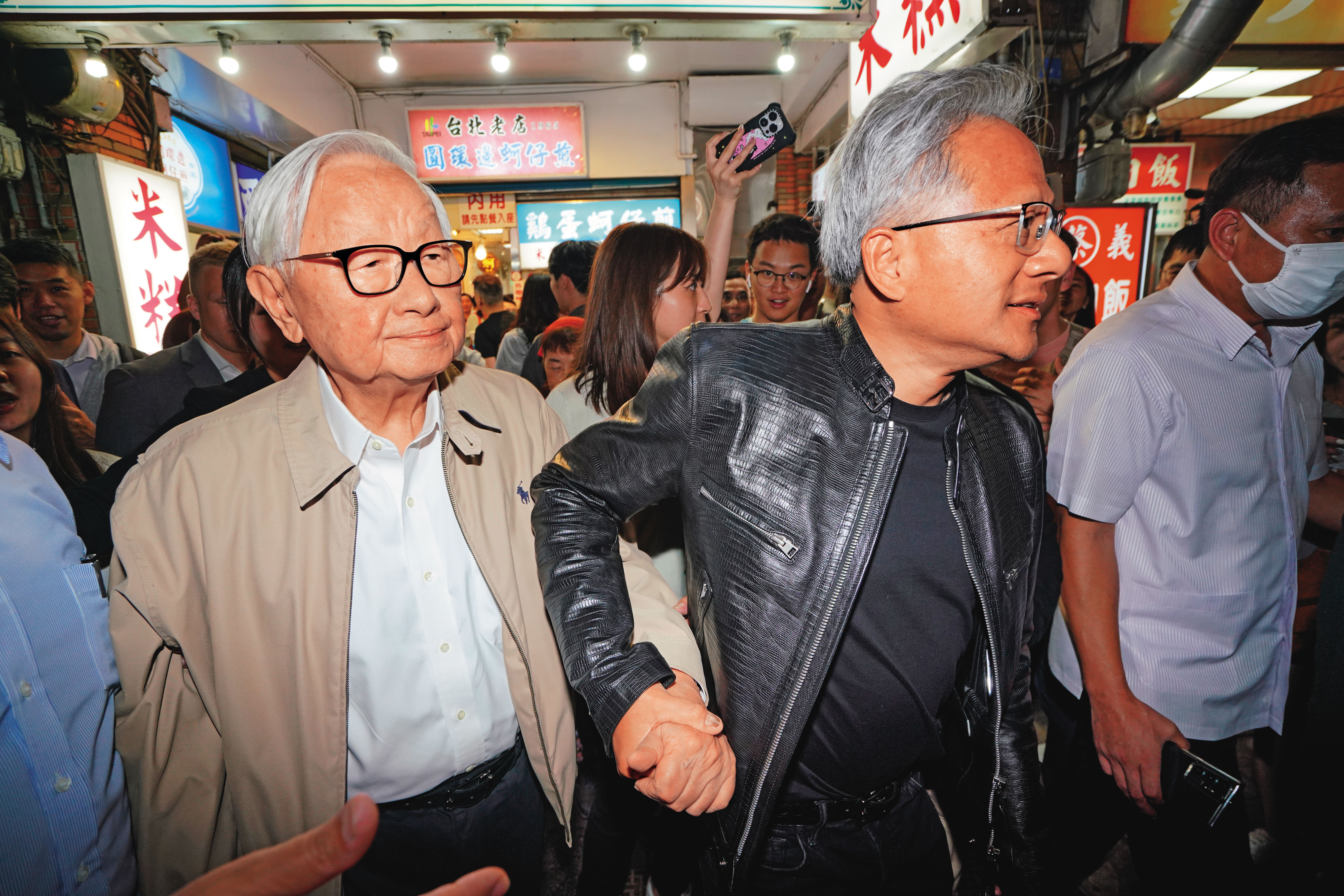 黃仁勳來台不只見了台積電創辦人張忠謀,也到台積電總部拜訪。