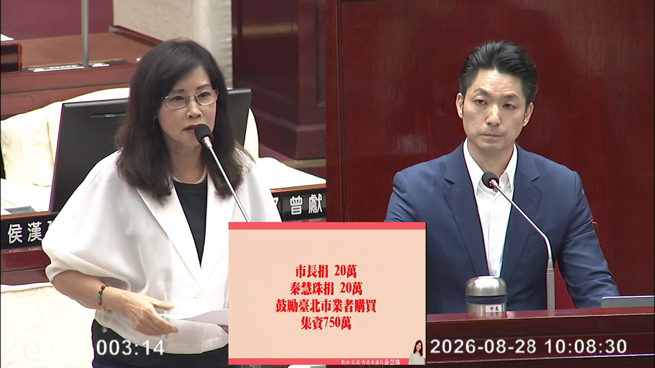 邀蔣萬安各捐20萬買月餅！見跳針式問A答B　秦慧珠：現在是公開拒絕嗎？