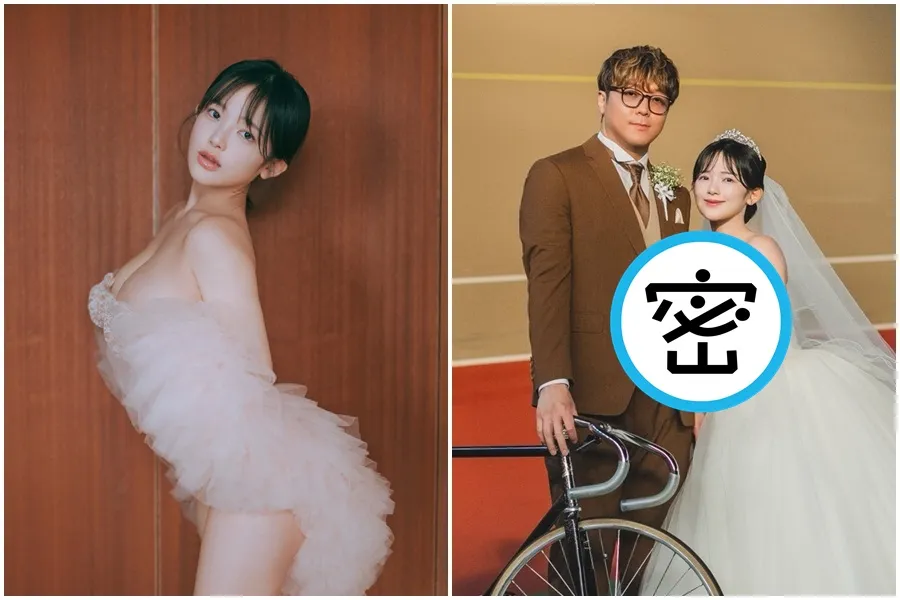 I級寫真女星「全裸被求婚」點頭嫁競輪選手　傲人上圍撐爆婚紗
