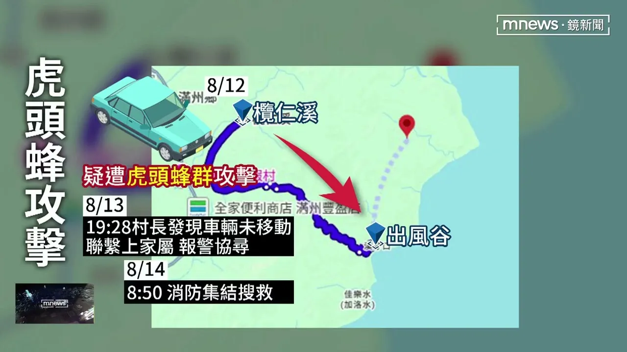 探勘縱走活動場地　墾丁出風谷遭虎頭蜂攻擊2死1重傷
