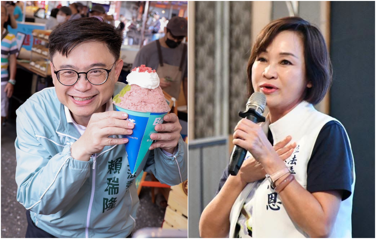 民進黨及國民黨高雄市長參選人賴瑞隆(左)、柯志恩(右)。(翻攝賴瑞隆、柯志恩臉書)