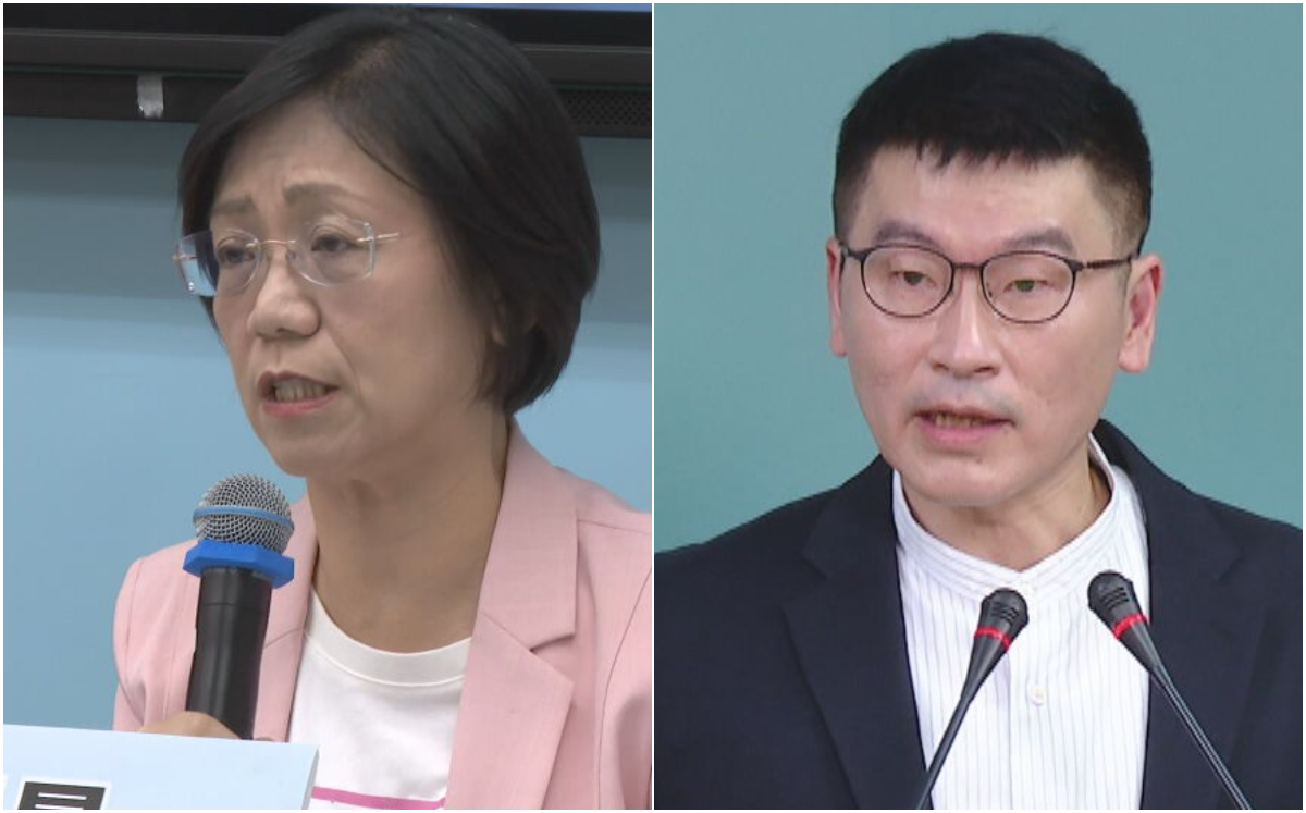 國民黨立委翁曉玲(左)、陸委會副主委梁文傑(右)。(資料照)