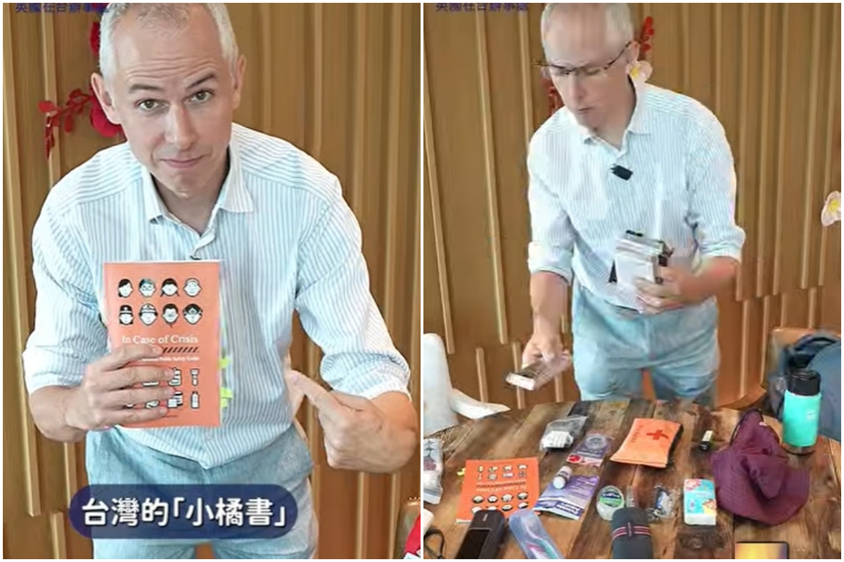 英國版避難包有什麼？駐台代表秀GO BAG　少不了英國茶包還有「小橘書」