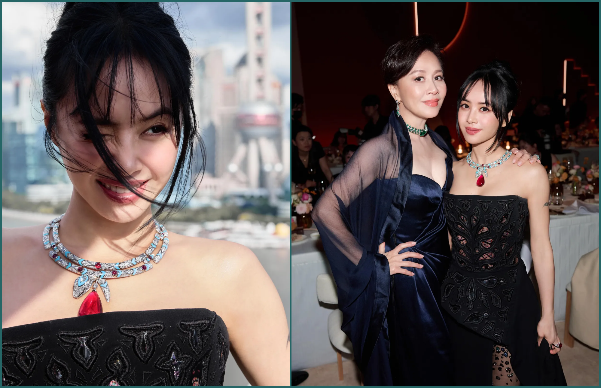 女神仙界聚會　蔡依林珠寶晚宴同框兩大女神　劉嘉玲霸氣摟肩合影