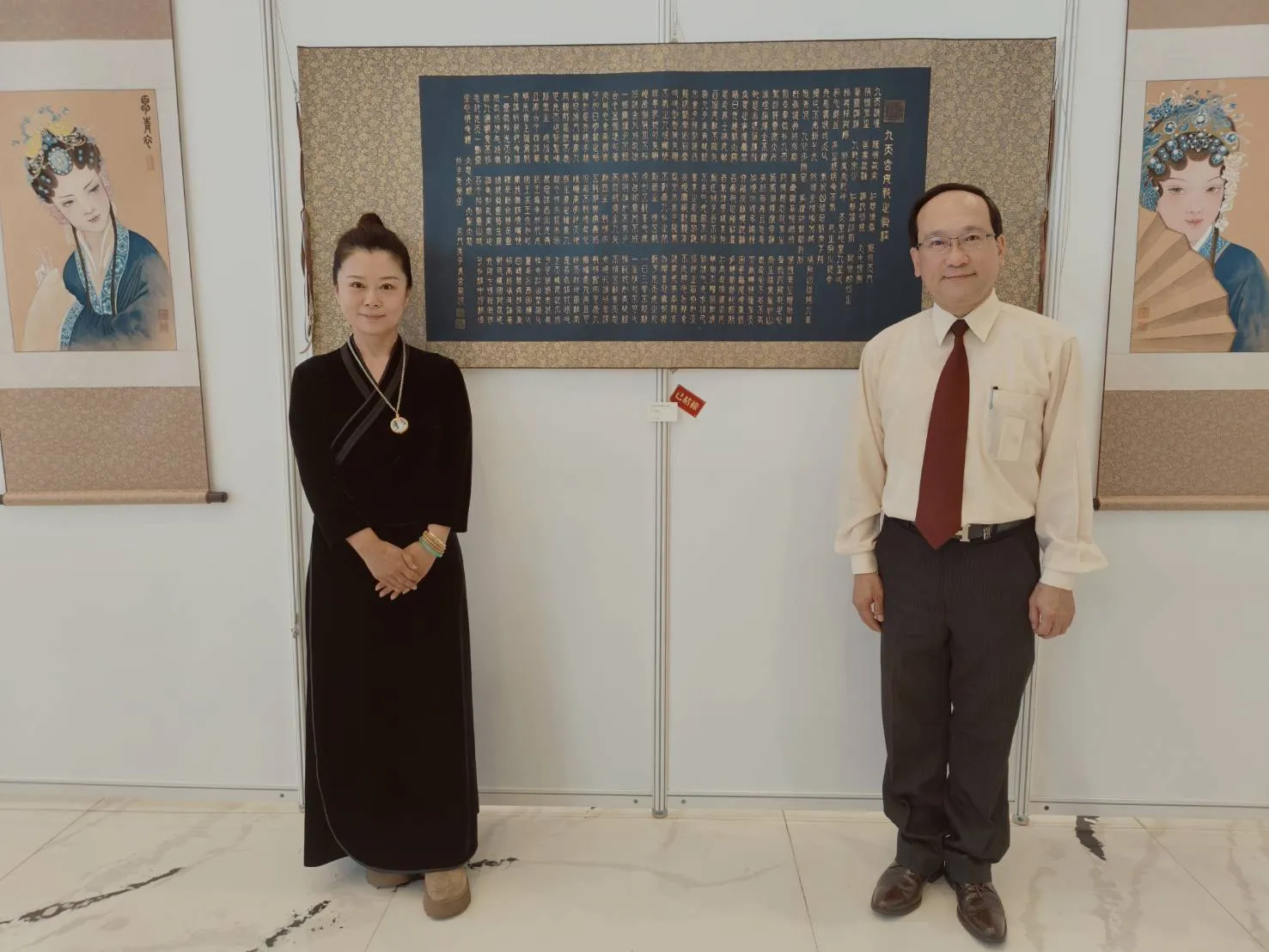 宋文琪九天玄女畫展首度在台展出 楊登嵙分析意象：「女戰神」與慈悲守護者