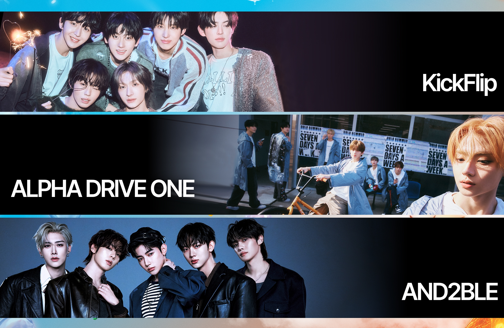 男團 KickFlip、ALPHA DRIVE ONE、AND2BLE 也將攜手帶來「Red Summer Night」特別舞台(SBS提供)