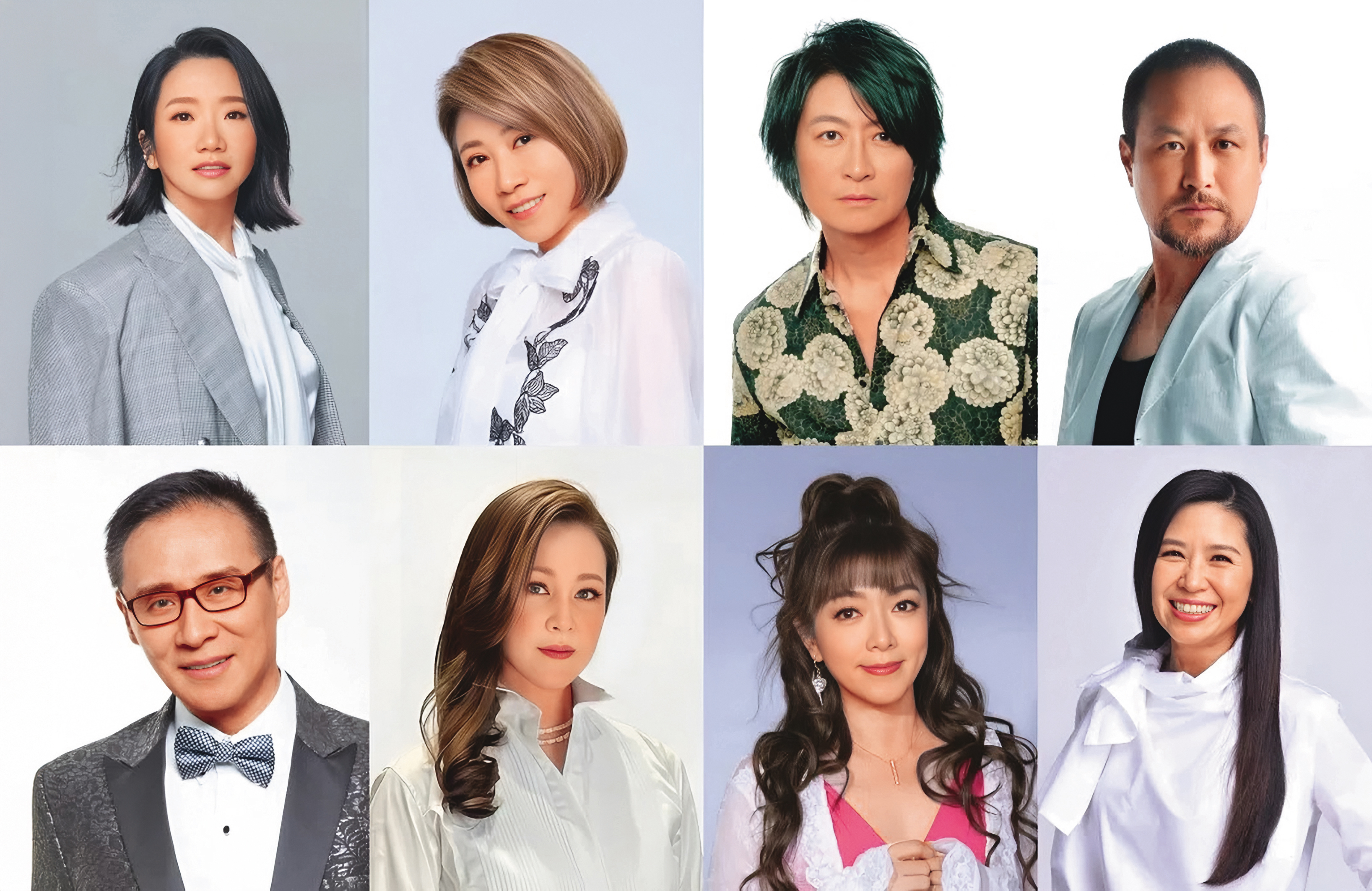 新加坡拼盤演唱會成了中生代歌手的第二舞台,陶晶瑩(上排左起)、李翊君、游鴻明、張鎬哲,以及王瑞瑜(下排左起)、王馨平、趙詠華和馬毓芬等中生代歌手將參與演出。(創時代提供)