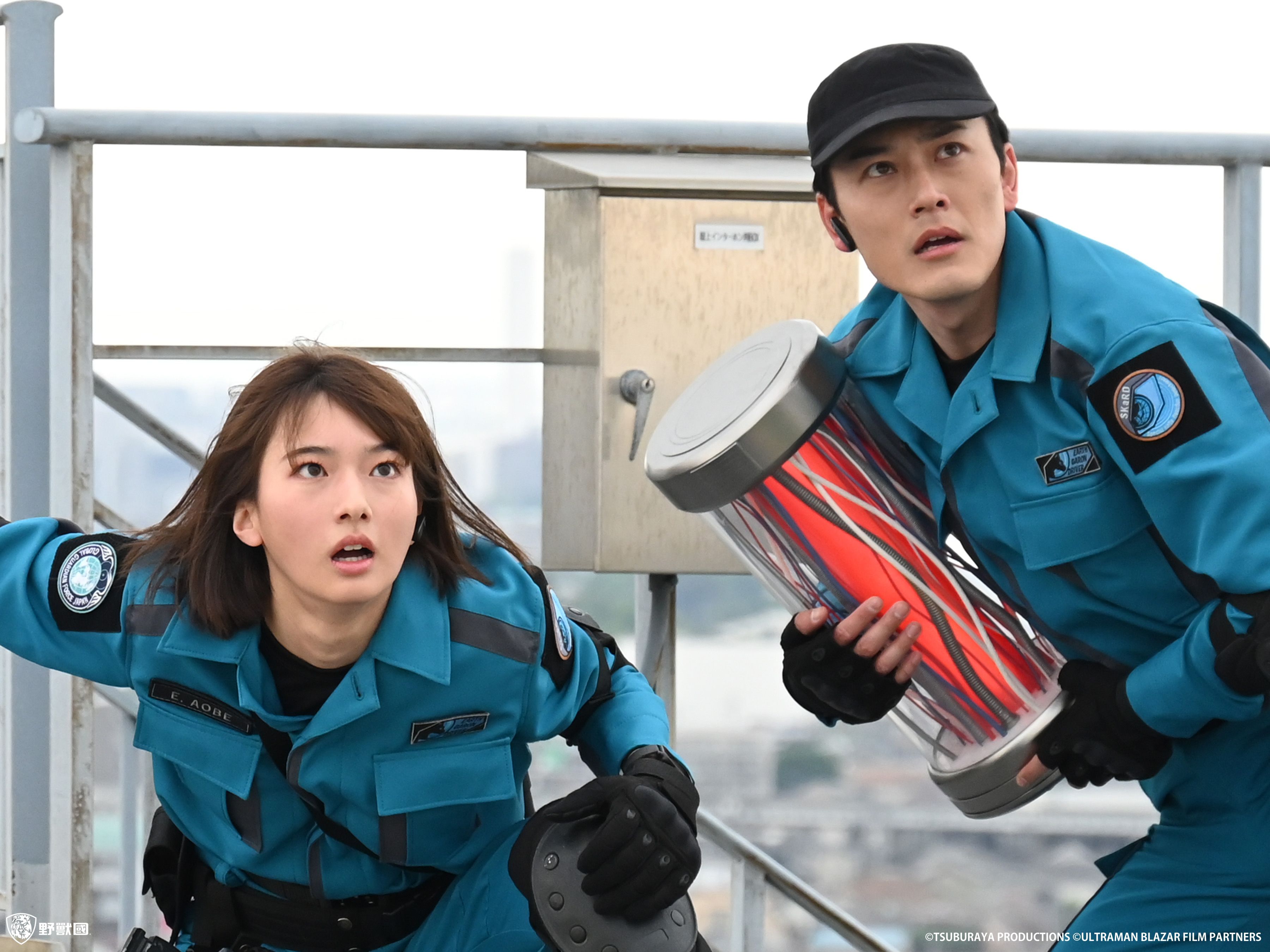 蕨野友也(右)、搗宮姫奈將為《超人力霸王布雷薩》來台宣傳。(野獸國提供)