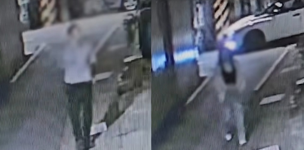 桃園市八德區11日清晨發生一起駭人聽聞的凶殺縱火案,25歲盧姓女子(右)遭36歲嫌犯林志峰(左)尾隨進入租屋處刺殺並放火焚屍,警方隨後於林姓嫌犯身上查獲喪屍菸彈,目前法院已裁定羈押禁見。(翻攝畫面)