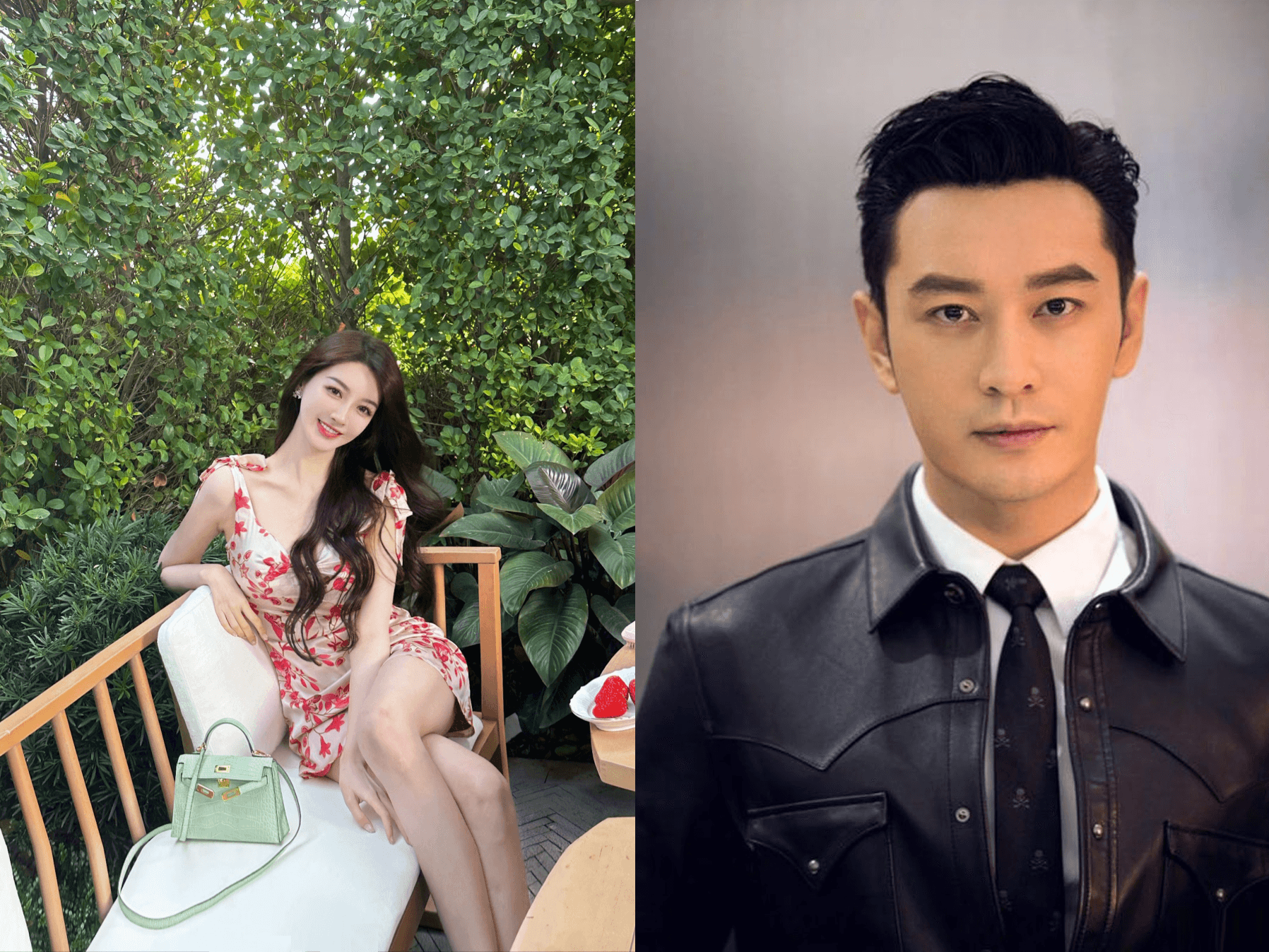 黃曉明恢復單身後,與網紅葉珂傳出緋聞。(翻攝自黃曉明、葉珂微博)