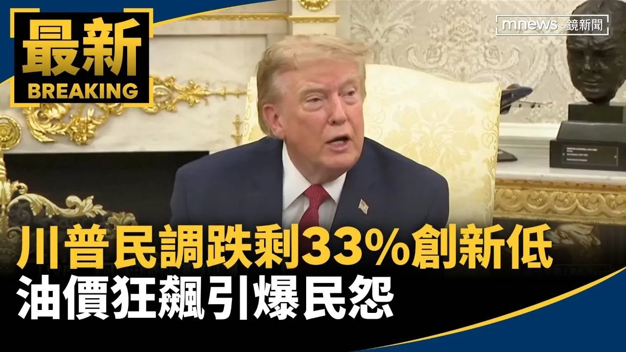 川普民調跌剩33%！創任內新低　油價狂飆引爆民怨