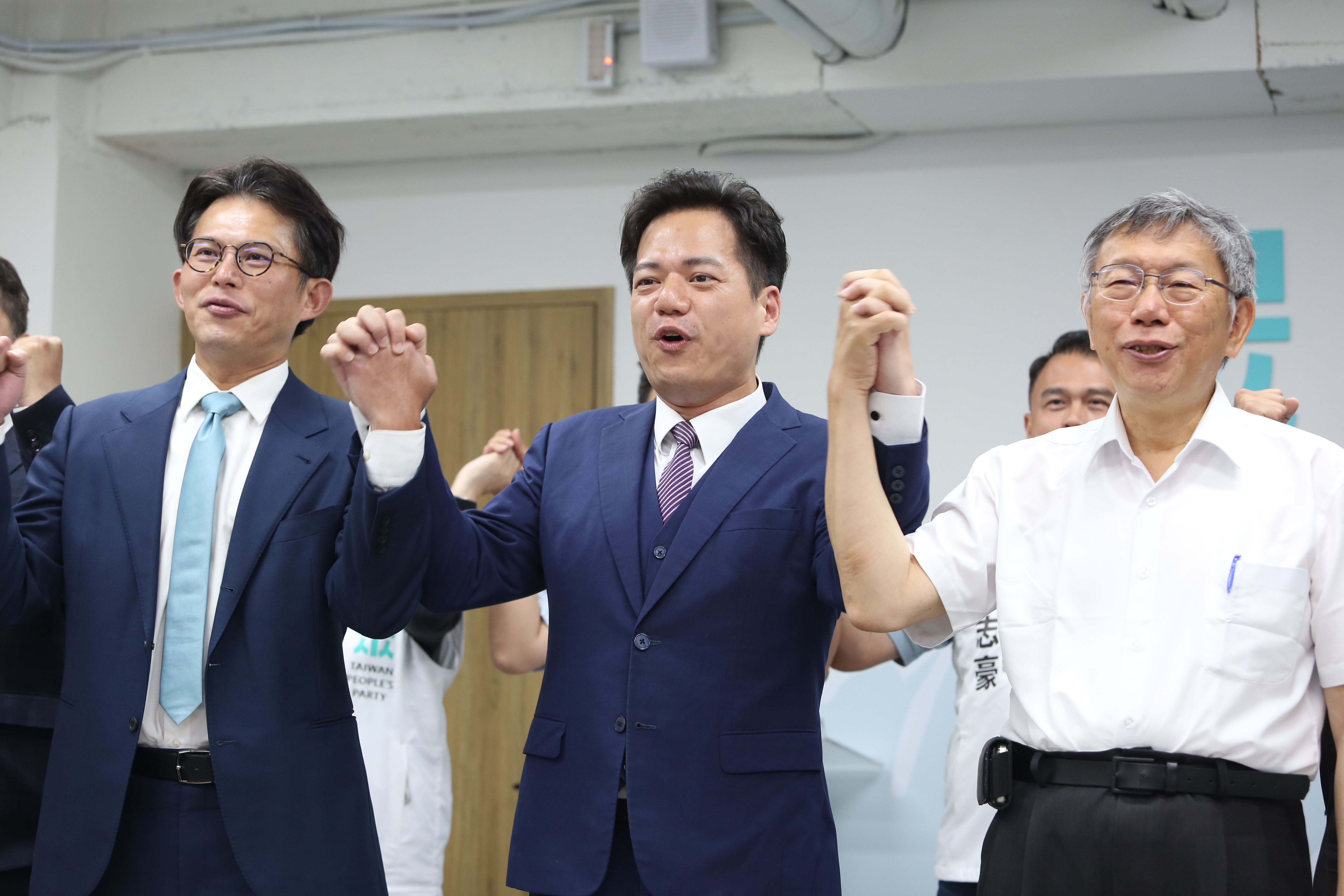 民眾黨5月20日正式徵召新竹黨部主委邱臣遠出戰2026竹北市長。(鏡報姜永年)
