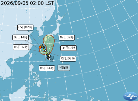 今明各地仍有雨！「科羅旺」琉球打轉變數大　下週一起南部放晴