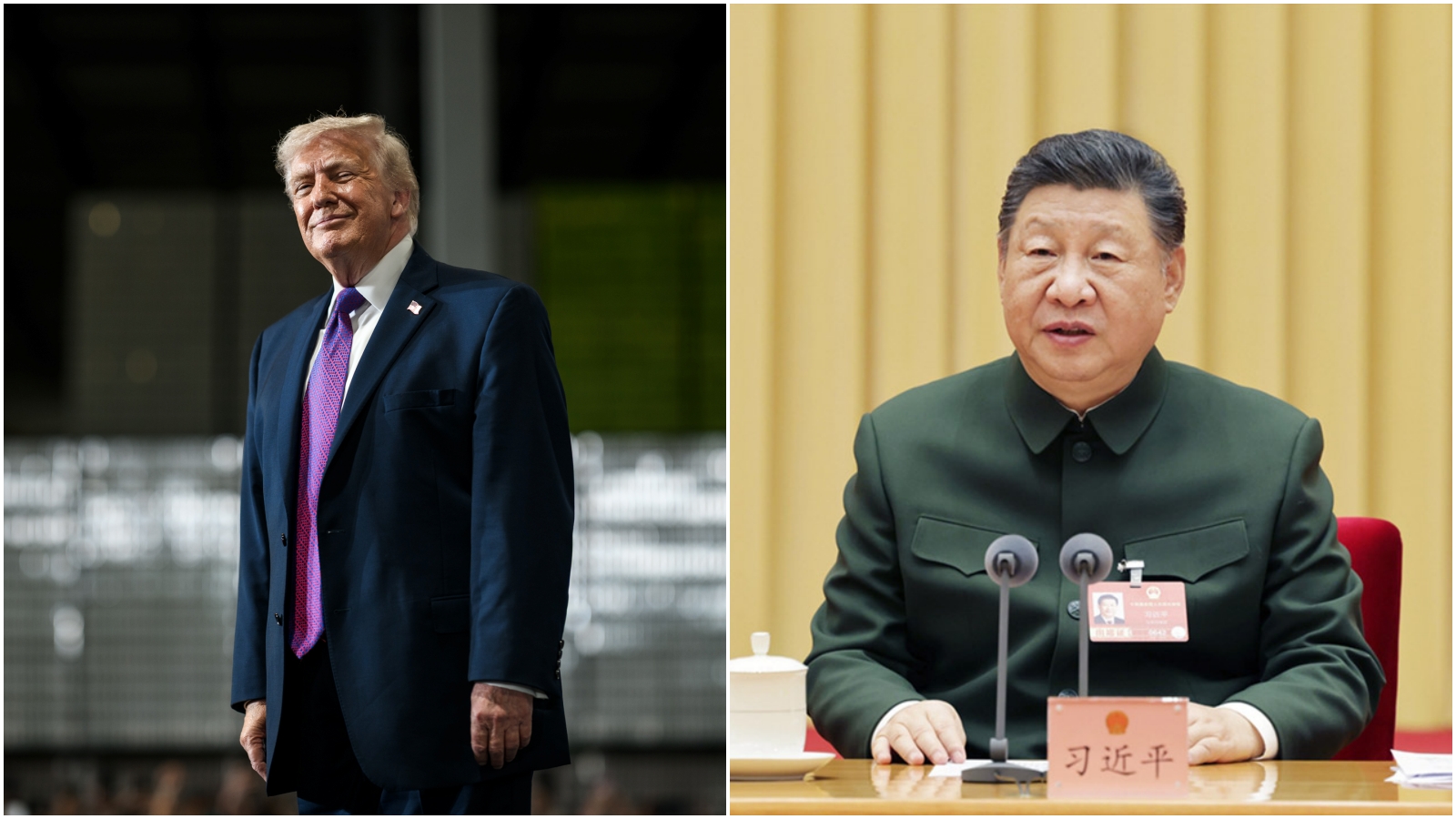 川普在訪談中大談與習近平的「書信往來」,並樂觀預期下個月雙方見面將有熱情互動。(翻攝X@WhiteHouse、人民網)