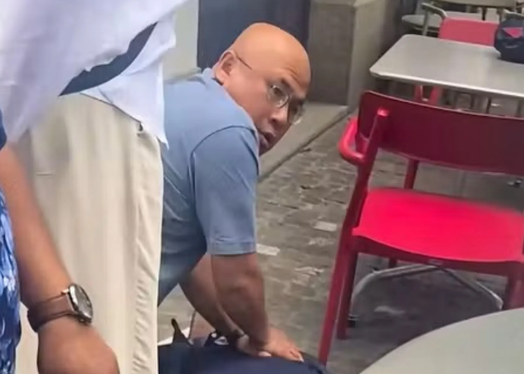 台灣旅客Peter在瑞士街頭幫痛苦倒地的民眾急救按CPR,順利讓男子恢復意識。(翻攝臉書)