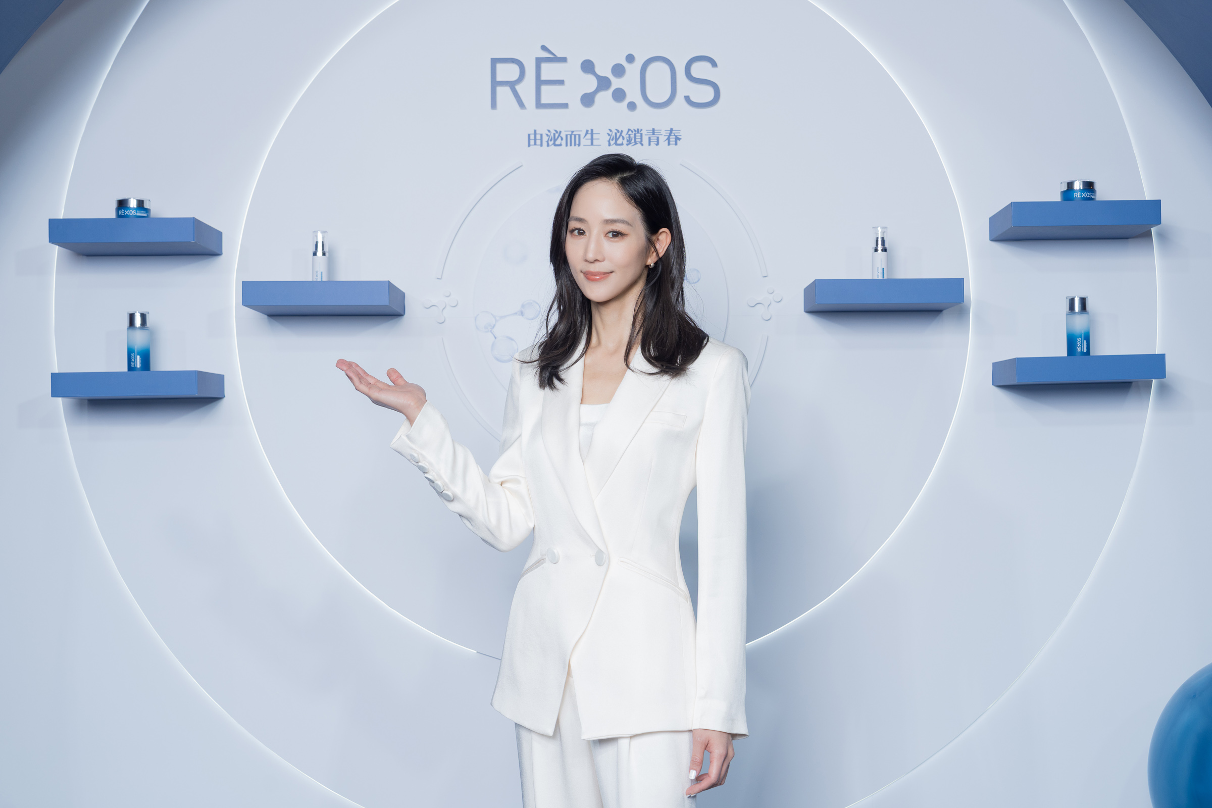 張鈞甯帶病出席保養品活動,除了聲音沙啞,狀態還是不錯。(品牌提供)